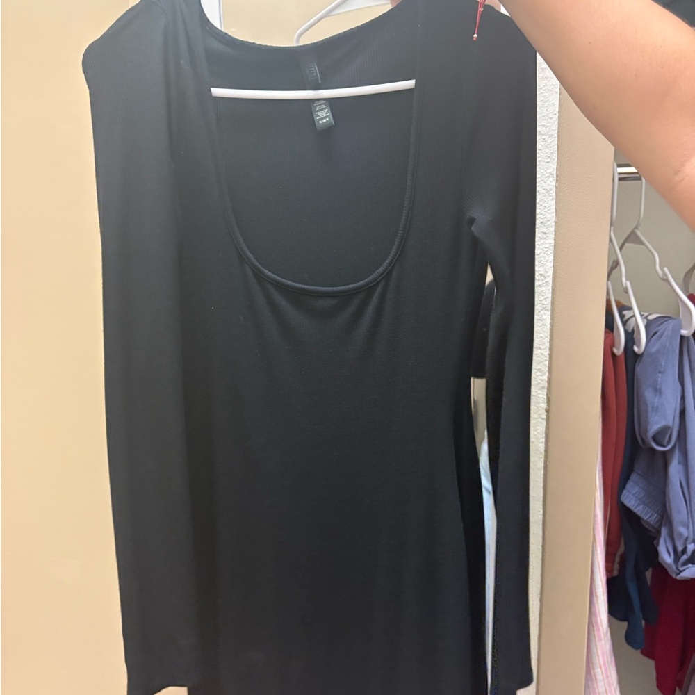 SKIMS Elegant Black Maxi Dress